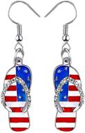 patriotic american butterfly earring，4th independence logo