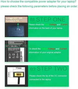 img 3 attached to 🔌 20V 6.75A 135W AC Charger: Lenovo Y50-70 Y700 Y700-14ISK Y700-15iSK Y700-17ISK Y40-70 Y70-70 Z710 ThinkPad T440P T540p W540 W541 Power Adapter