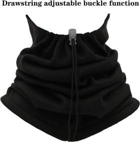 img 1 attached to 🌬️ Soft Cotton Adjustable Face Cover: Reusable Neck Gaiter Scarf Mask Bandana for Breathable Comfort