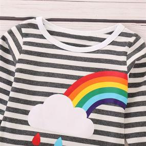 img 1 attached to 🌈 DEFAHN Rainbow Toddler T-Shirt: Matching Girls' Clothing for Tops, Tees, and Blouses