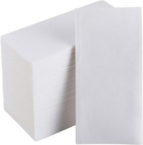 img 4 attached to 🧻 200 Pack FOCUSLINE Disposable Bathroom Paper Towels: Linen-Feel Guest Towels for Weddings, Events & Parties