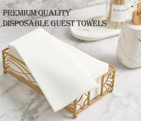 img 2 attached to 🧻 200 Pack FOCUSLINE Disposable Bathroom Paper Towels: Linen-Feel Guest Towels for Weddings, Events & Parties