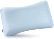 👶 aloudy memory foam toddler pillow: organic cotton cover, breathable kids pillow for 2-10 years old children (blue) logo