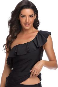 img 1 attached to Stylish Yonique Strapless Bathing Tankini for Women - Swimsuits & Cover Ups