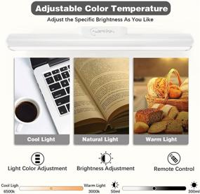 img 2 attached to 🔋 Versatile Battery Powered Lights: Hapfish LED Magnetic Strip Light with Remote Control, 5W 4000mAh Desk Lamp - 3 Color Modes, Steplessly Dimmable - Ideal Wireless Under Cabinet Light for Closet Kitchen