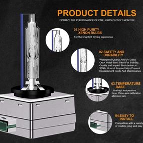 img 3 attached to 🔦 D1S/D1C/D1R 35W лампы ксеноновые с газоразрядным светом - Замена 2 шт. для фар (холодный белый 4300k)