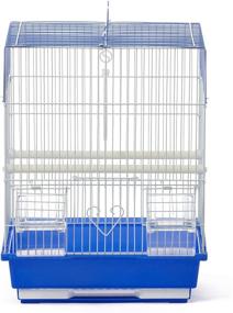 img 3 attached to 🐦 Blue and White Flat Top Economy Bird Cage by Prevue Pet Products | 31991