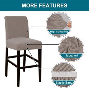 img 1 attached to 🪑 Turquoize Slipcover Barstool - Removable Furniture Cover for Food Service Equipment & Supplies