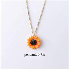 img 2 attached to 🌻 Stylish Gray Camel Sunflower Necklace: A Meaningful You Are My Sunshine Carving Necklace for Women and Girls