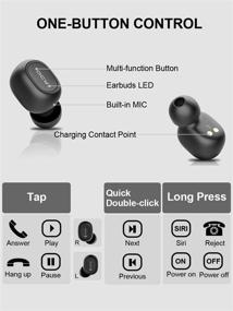 img 3 attached to 🎧 Tepoinn Wireless Earbuds: Bluetooth 5.0 True Wireless Earphones with Mic, One-Step Pairing, 35H Playback - Sports Headset in Black
