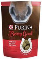 🍓 purina berry good: raspberry flavored senior horse treats with biotin - 3 lb bag for hoof health logo