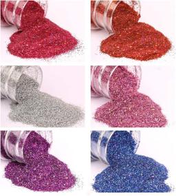 img 3 attached to ✨ NODDWAY Ultra Fine Holographic Glitter Powder - 12 Color Bulk Craft Glitter for Resin, Tumblers, Slime, and Decoration - 15g Each!