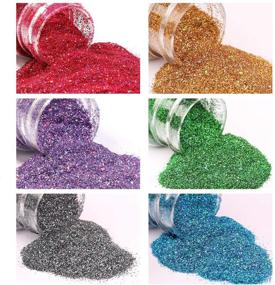 img 2 attached to ✨ NODDWAY Ultra Fine Holographic Glitter Powder - 12 Color Bulk Craft Glitter for Resin, Tumblers, Slime, and Decoration - 15g Each!