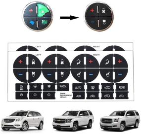 img 1 attached to 🔘 Набор для ремонта кнопки кондиционера - набор из 3 наклеек для замены приборной панели Chevrolet GMC 2007-2013