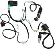 проводной гарнитур laxeem wire harness wiring loom cdi ignition coil spark plug rebuild kit: улучшение производительности для квадроциклов, трициклов, багги и карт от 50 до 125 куб. см. логотип