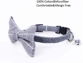 img 1 attached to 🐱 M-YOUNG Pet Soft & Comfy Bow Tie Cat Collar and Dog Collar: Perfect Pet Gift for Cats and Dogs in 2 Sizes!