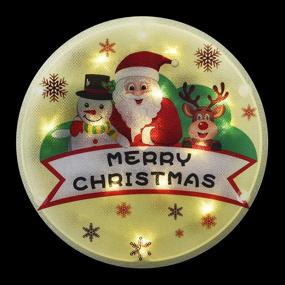 img 3 attached to 🎄 FYYZY LED Circle Decor Lights - Merry Christmas Theme - Ideal for Indoor and Outdoor Use