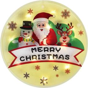 img 4 attached to 🎄 FYYZY LED Circle Decor Lights - Merry Christmas Theme - Ideal for Indoor and Outdoor Use