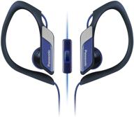 immerse in crystal clear sound with panasonic rp-hs34m-a sports clip earbud headphones (blue) logo