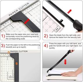 img 2 attached to 📐 A4 Paper Trimmer: Heavy Duty Guillotine Cutter with 12 Sheet Capacity - Ideal for Home Office Use!