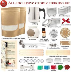 img 2 attached to 🕯️ Complete Candle Making Kit for Adults - 89 pc Supplies - Crafts for Women - Includes Wicks, Soy Wax, and More!