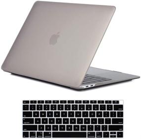 img 4 attached to 💻 Чехол Se7enline для MacBook Air 13 дюймов, жесткая оболочка для ноутбука с клавиатурным чехлом, совместима с MacBook Air 13 дюймов ретина дисплей Touch ID версии 2018/2019/2020/2021, модель A1932/M1 A2337/A2179, серый.