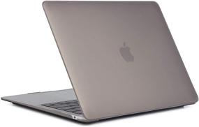 img 1 attached to 💻 Чехол Se7enline для MacBook Air 13 дюймов, жесткая оболочка для ноутбука с клавиатурным чехлом, совместима с MacBook Air 13 дюймов ретина дисплей Touch ID версии 2018/2019/2020/2021, модель A1932/M1 A2337/A2179, серый.