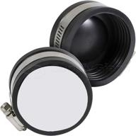 supply giant 3942x2 flexible pvc pipe cap with stainless steel clamps 2 inch black (pack of 2): durable and secure pipe protection solution logo