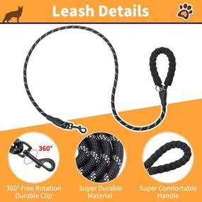 img 1 attached to 🐶 Reflective Dog Martingale Collar with Leash Kit - Quick Release Buckle & Strong Rope Leash for Training Small Medium Large Dogs