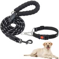 🐶 reflective dog martingale collar with leash kit - quick release buckle & strong rope leash for training small medium large dogs logo