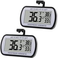 refrigerator thermometer digital waterproof function black logo