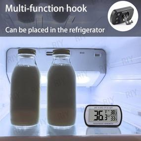 img 3 attached to Refrigerator Thermometer Digital Waterproof Function Black