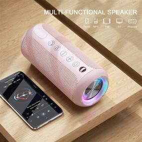 img 1 attached to 🔊 Ortizan Portable Bluetooth Speaker - IPX7 Waterproof Wireless Speaker with 24W Loud Stereo Sound, Outdoor Speakers featuring Bluetooth 5.0, 30-Hour Playtime, 66ft Bluetooth Range, and TWS Pairing for Home