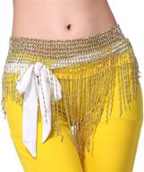 zltdream women's belly dance fringed and beaded hip scarf логотип