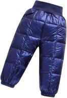 ❄️ ultimate winter protection: toddler windproof puffer lightweight snow pants logo