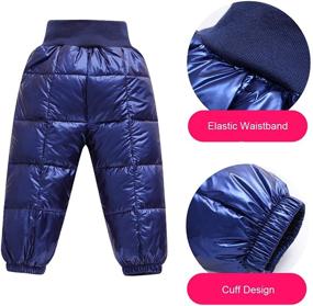 img 3 attached to ❄️ Ultimate Winter Protection: Toddler Windproof Puffer Lightweight Snow Pants