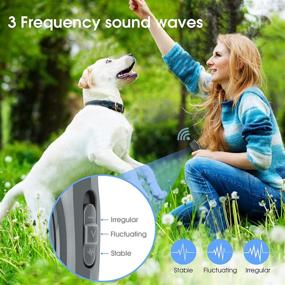 img 2 attached to 🐶 Ultimate 3-in-1 Anti Barking Device for Dogs: Ultrasonic Bark Control & Training Device with 3 Frequencies, Rechargeable, Ideal for Small to Large Dogs, 16.4ft Range