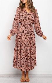 img 1 attached to MITILLY Womens Leopard Ruffle Sleeve Women's Clothing