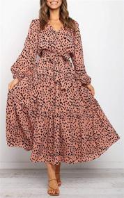 img 2 attached to MITILLY Womens Leopard Ruffle Sleeve Women's Clothing