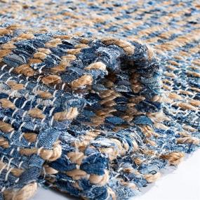 img 1 attached to 🏖️ Safavieh Cape Cod Collection CAP353A Coastal Handmade Flatweave Braided Jute Accent Rug, 2'3" x 4', Natural and Blue