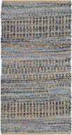 🏖️ safavieh cape cod collection cap353a coastal handmade flatweave braided jute accent rug, 2'3" x 4', natural and blue logo