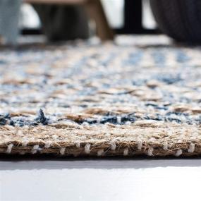 img 2 attached to 🏖️ Safavieh Cape Cod Collection CAP353A Coastal Handmade Flatweave Braided Jute Accent Rug, 2'3" x 4', Natural and Blue