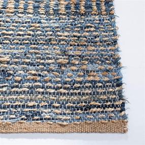 img 3 attached to 🏖️ Safavieh Cape Cod Collection CAP353A Coastal Handmade Flatweave Braided Jute Accent Rug, 2'3" x 4', Natural and Blue