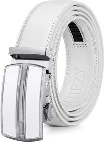 img 4 attached to ITIEZY Leather Ratchet Automatic Designer Men's Accessories for Belts