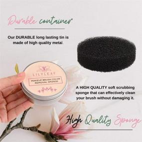 img 3 attached to LilyLeaf Makeup Brush Removal Sponge