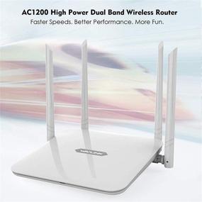 img 1 attached to WAVLINK AC1200 WiFi Router - High Power Dual Band 🔥 Gigabit (5GHz+2.4GHz) Wireless Internet Router with Long Range Coverage, 1200Mbps Speed