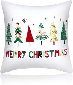 img 1 attached to Boao 6-Piece Christmas Pillow Cover Set - Festive Merry Christmas Throw Cushion Covers for Home Decoration - 18 x 18 Inch