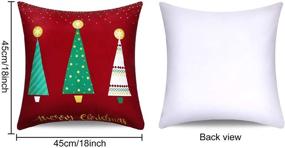 img 2 attached to Boao 6-Piece Christmas Pillow Cover Set - Festive Merry Christmas Throw Cushion Covers for Home Decoration - 18 x 18 Inch