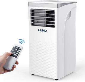 img 4 attached to 🌀 LUKO 3-in-1 Portable Air Conditioner 12000 BTU for Rooms up to 450sq ft - Dehumidifier, Fan with Exhaust Hose, Window Seal, Wheels, Remote