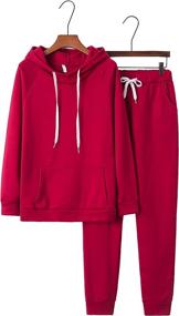 img 3 attached to JIHUILAI Sweatshirt Sweatpants Athletic Tracksuit Sports & Fitness for Team Sports